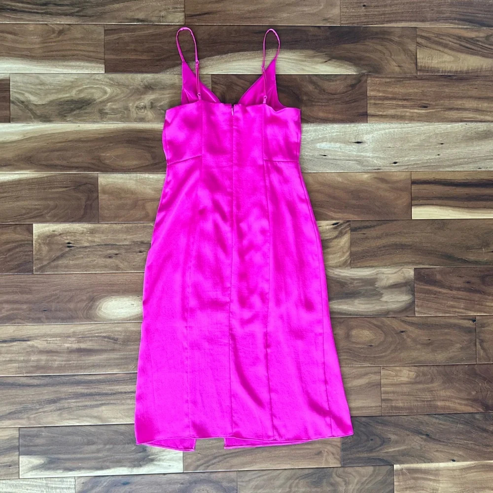 Express Fuchsia Pink Midi Slip Dress - Picture 4 of 5